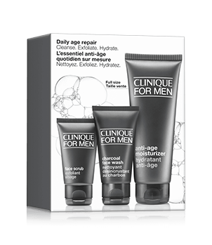 Clinique for Men™ Daily Age Repair - Cleanse. Exfoliate. Hydrate.