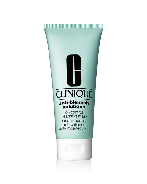 Anti-Blemish Solutions Oil-Control Cleansing Mask, The soothing natural clay-based mask goes deep to clean and unclog pores and clear skin of excess oil