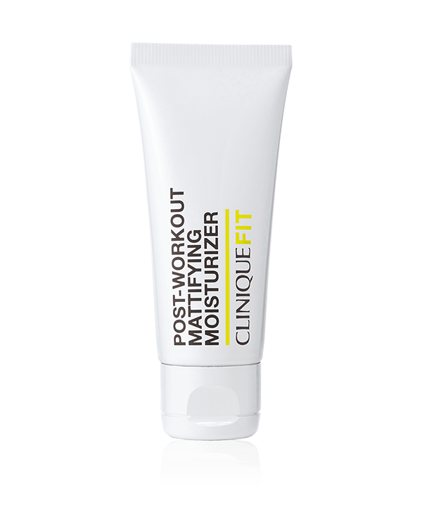 CliniqueFIT ™ Post-Workout Mattifying Moisturizer, A lightweight, oil-free moisturizer that controls oil and shine as it mattifies. So you shine in the game, not your T-Zone.