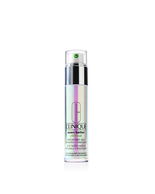 Even Better Clinical™ Radical Dark Spot Corrector + Interrupter, Potent dark spot serum for hyperpigmentation helps visibly improve dark spots and uneven skin tone. See a 39% visible reduction in dark spots in 12 weeks.*