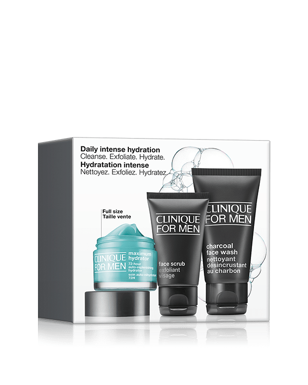 Clinique for Men™ Daily Intense Hydration - Cleanse. Exfoliate. Hydrate., Simple skincare favourites for the guy with drier skin