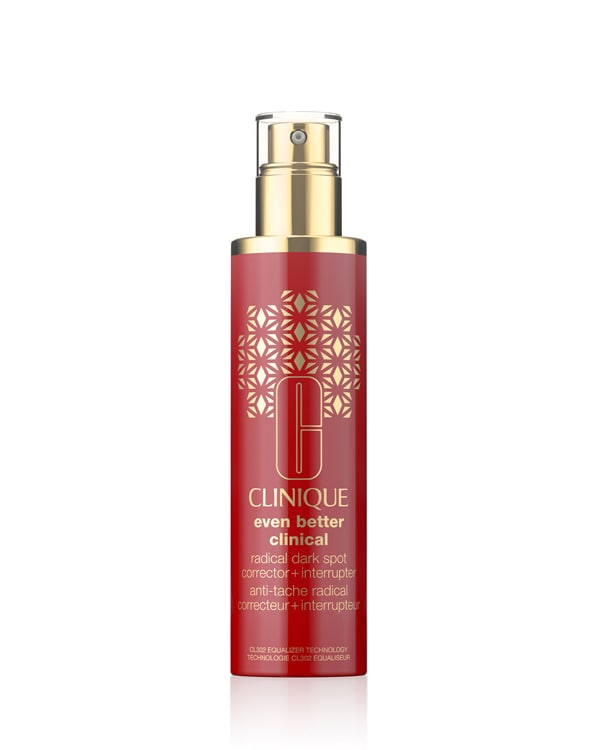 Lunar New Year Even Better Clinical™ Radical Dark Spot Corrector + Interrupter, Clinique&#039;s gold-standard dark spot corrector serum in a jumbo-sized, limited-edition design to celebrate Lunar New Year.