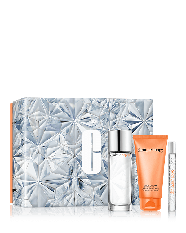 Perfectly Happy Fragrance Set, A fragrance and body trio for a touch of happy at home and on the go. Worth $197