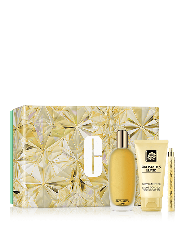 Aromatics Elixir Riches Fragrance Set, An exclusive fragrance trio for head-to-toe intrigue. Worth $342.