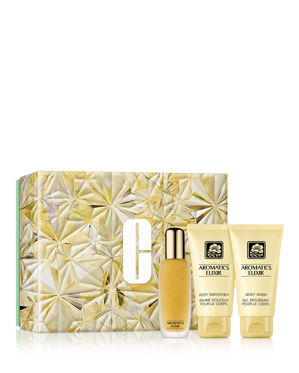 Aromatics Elixir Essentials Perfume Gift Set, This 3-piece perfume gift set features an exclusive travel-ready fragrance trio for head-to-toe intrigue. Worth $218