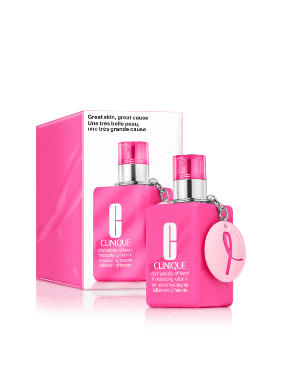 Great Skin, Great Cause: Limited-Edition Dramatically Different Lotion+, Great skin for a great cause. Clinique&#039;s dermatologist-developed moisturiser with a limited-edition keyring to honour and support breast cancer awareness