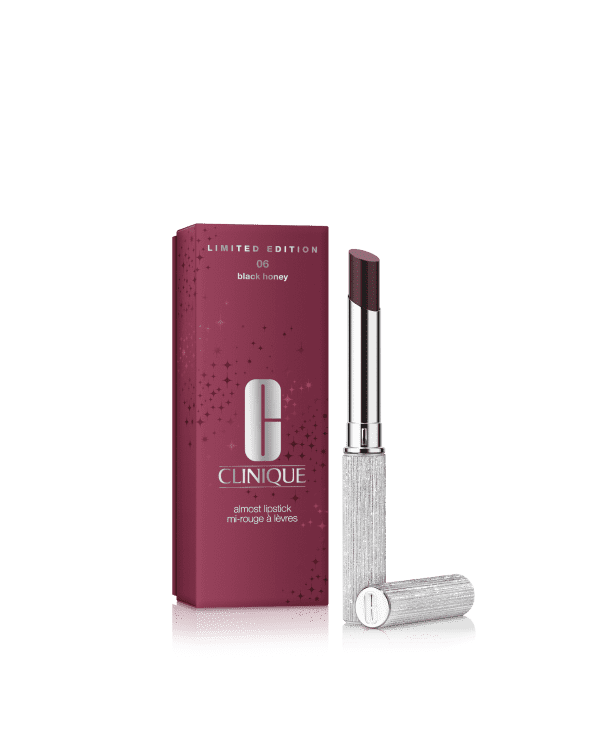 Limited Edition Decorated Almost Lipstick, Clinique’s cult classic lip shade, even more iconic in a dazzling limited-edition case designed to show off.