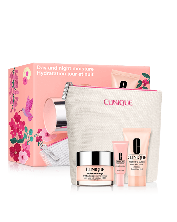 Day And Night: Moisture Surge Skincare Set, A most-loved Moisture Surge™ trio for a boost of hydration day and night.