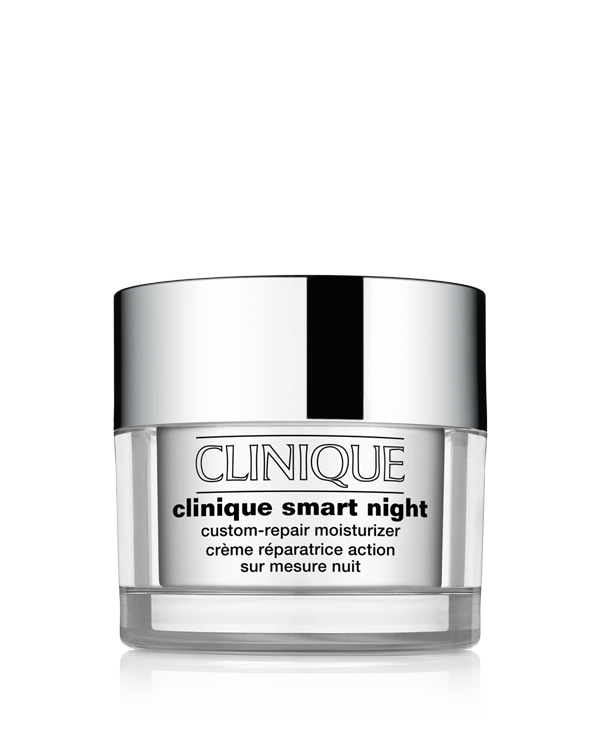 Clinique Smart Night Custom-Repair Moisturizer, Our smart nighttime moisturiser targets all major signs of aging.
